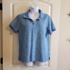 L.L. Bean  Relaxed Fit Floral Polo Top